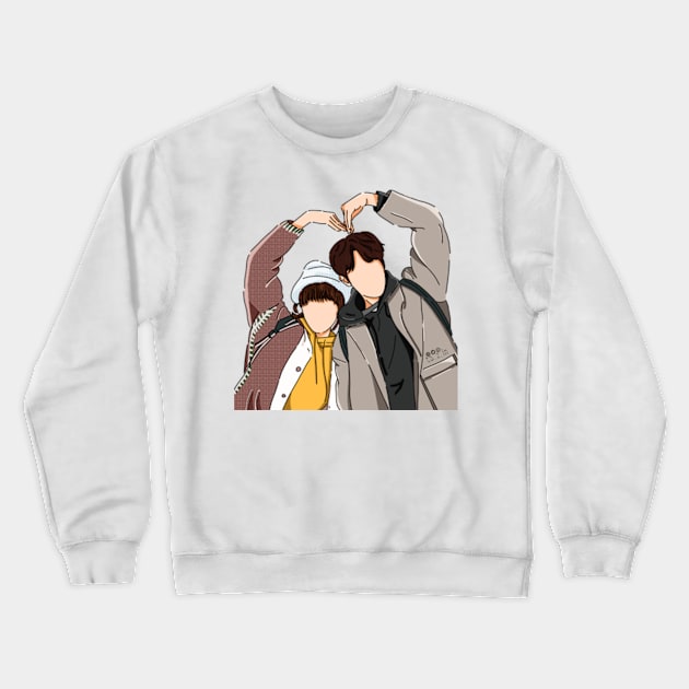 Weightlifting Fairy Kim Bok-Joo Heart Crewneck Sweatshirt by ayshatazin